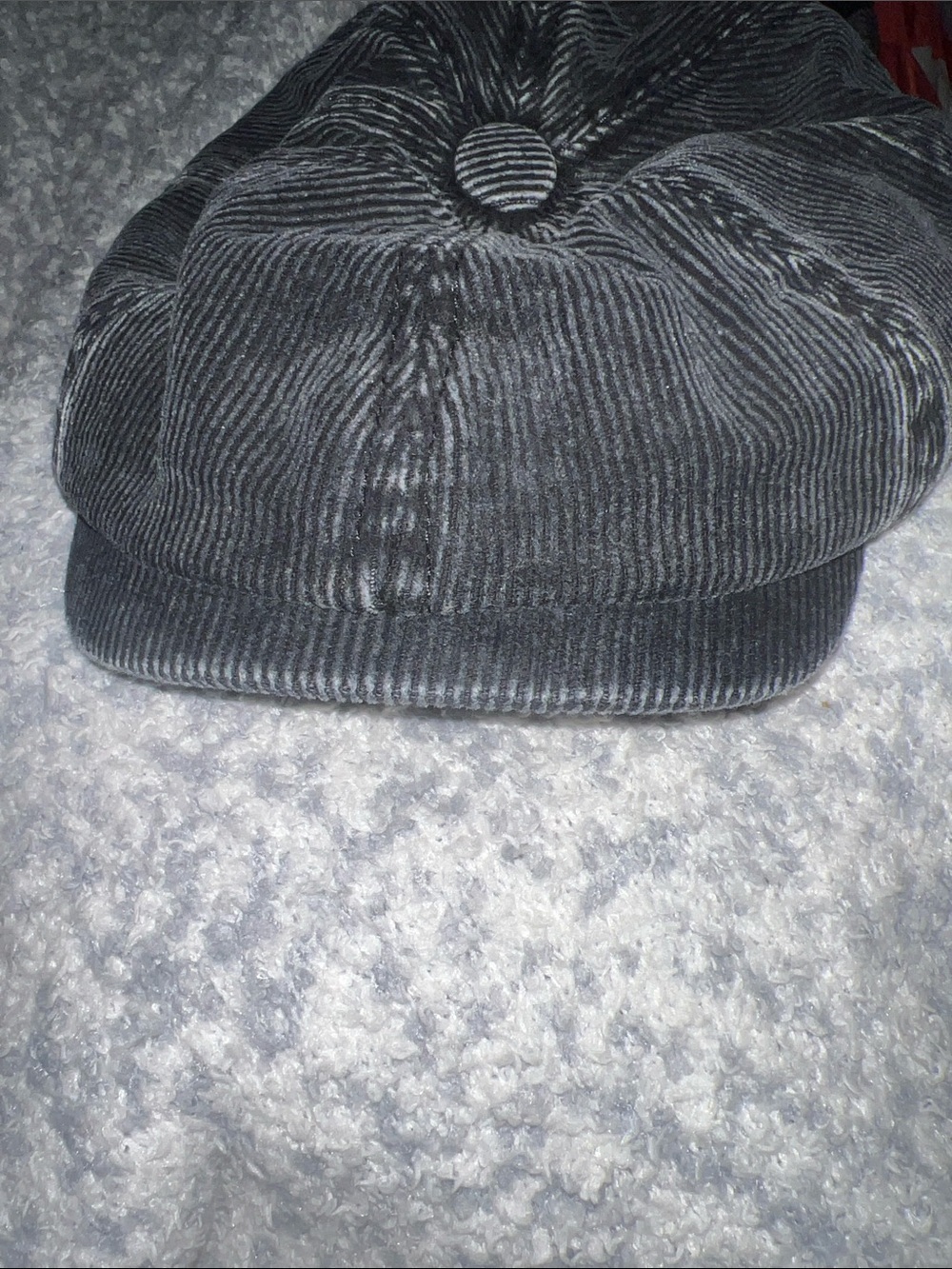Vintage Corduroy Newsboy Cap Black - Picture 8 of 9